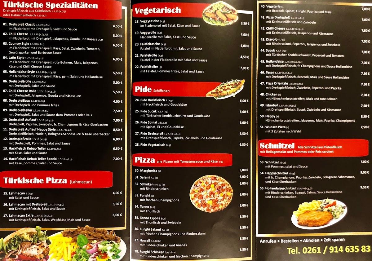 Menu at Happy Döner - Koblenz restaurant, Koblenz, Altengraben 15