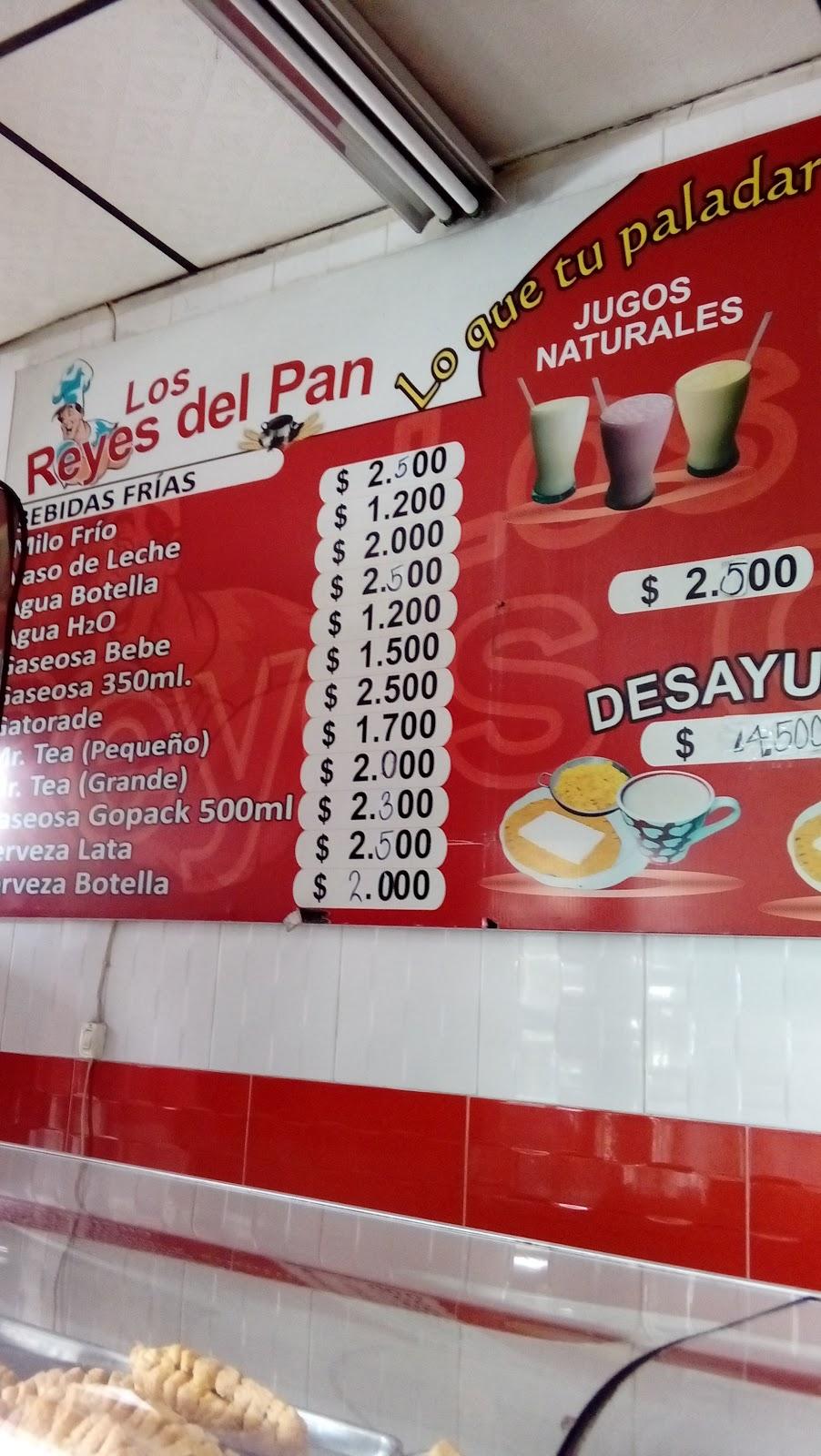 Menu at Los Reyes Del Pan, Pereira