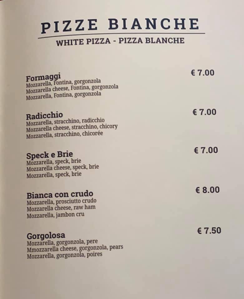 Menu at Ristorante Pizzeria IX Miglio, Nus