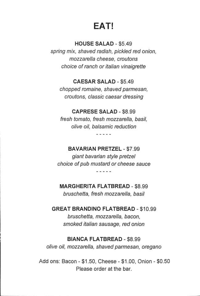Menu at Taps and Vine Social House pub & bar, Pinckneyville