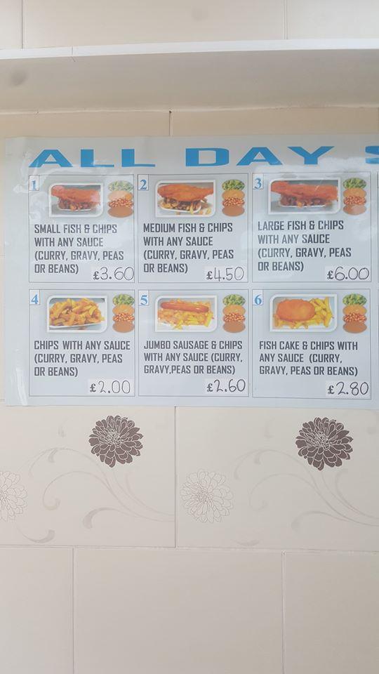 Menu at Red Rose restaurant, Sheffield