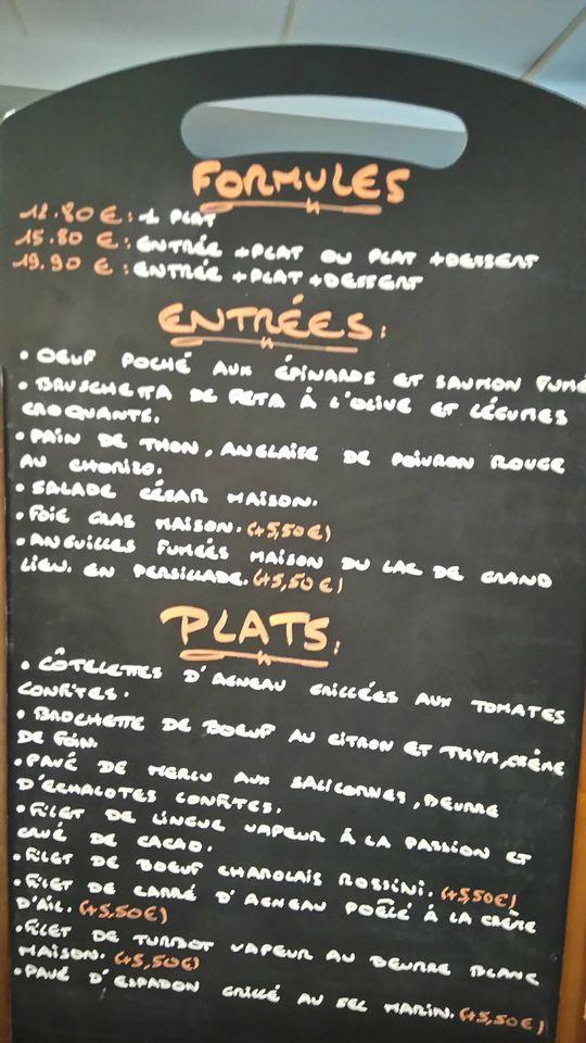 Menu at La Parenthèse restaurant Les Sorinières 44 Rue Georges Clemenceau