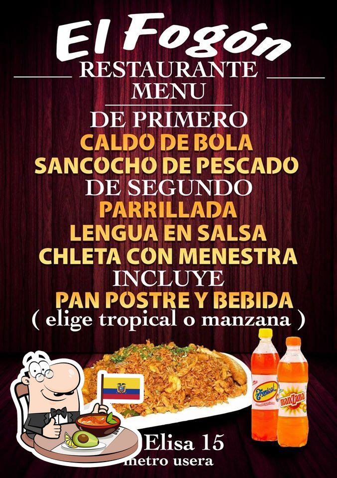 El Fogón, C. de Elisa, 15 in Madrid - Ecuadorian restaurant menu and reviews