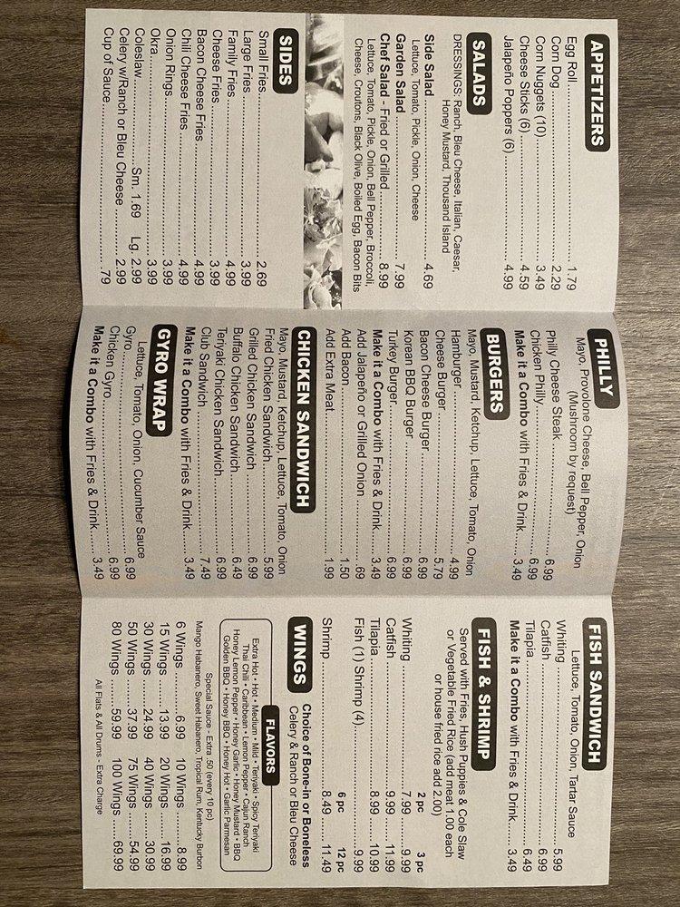Menu at Sunny Wings & Burgers, Columbus