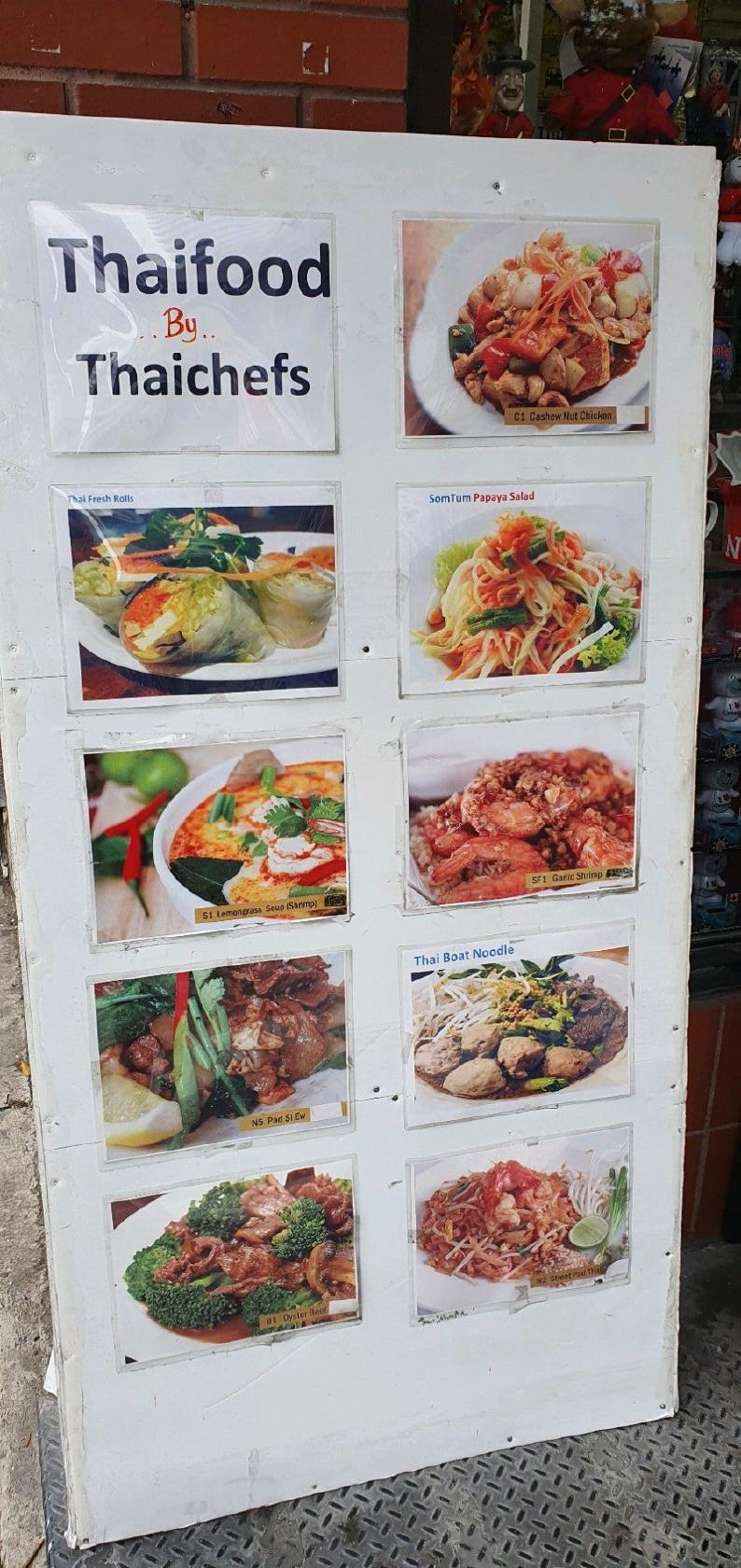 Menu at Thai On Yonge restaurant, Toronto