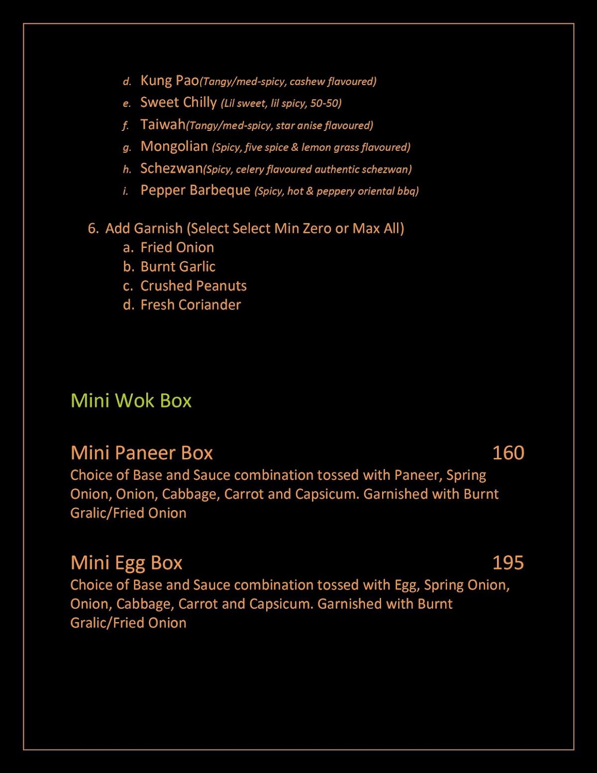 The Quick Wok - Baner menu