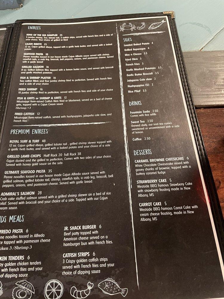 Menu at Flava Shack Seafood pub & bar, Olive Branch, Midsouth Dr