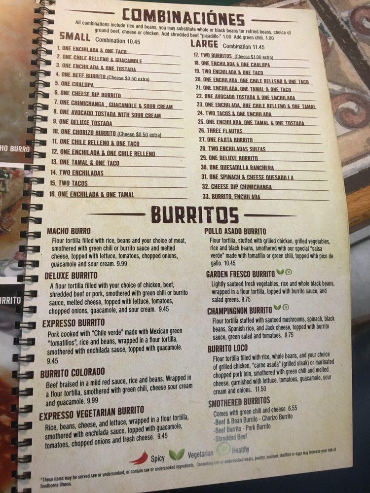 Menu At Three Margaritas Restaurant Sidney