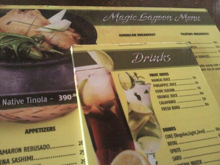 Menu at Magic Lagoon Bar, Olongapo, Bldg. 716