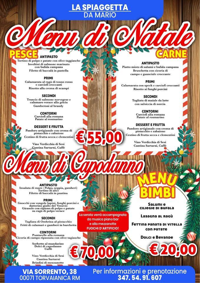Menu da La Spiaggetta Da Mario