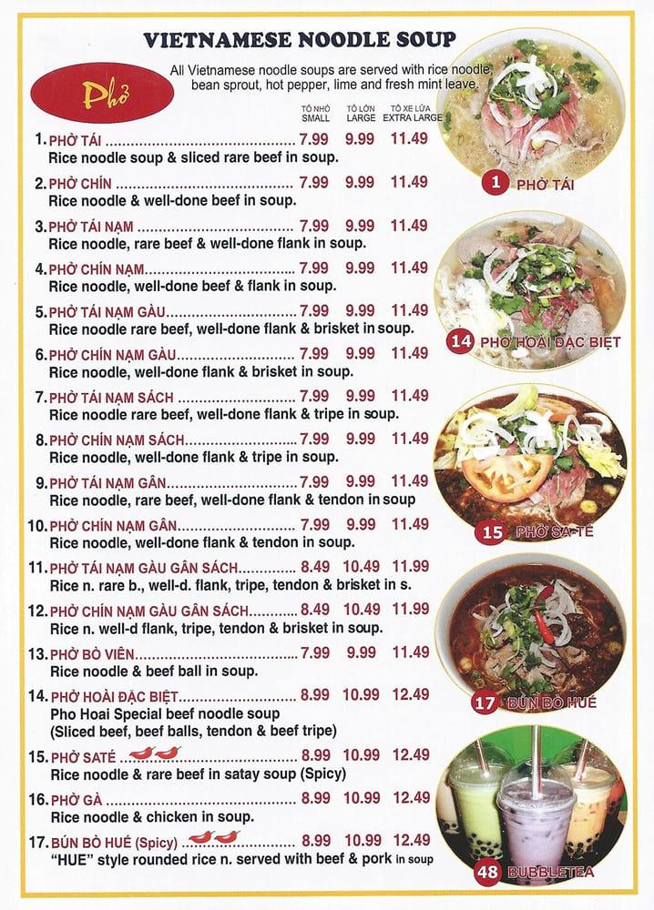 Menu at Pho Hoai Vietnamese Beef House Okotoks restaurant, Okotoks