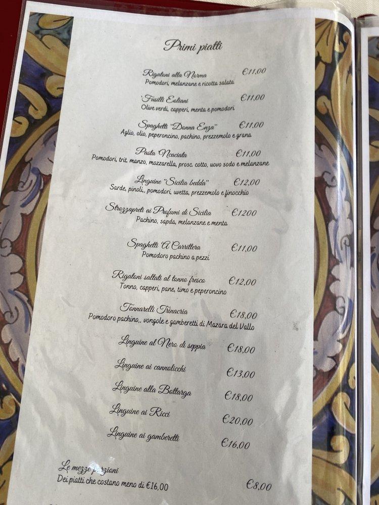 Menu da Un Angolo di Sicilia pub & bar, Roma, Via Dardanelli