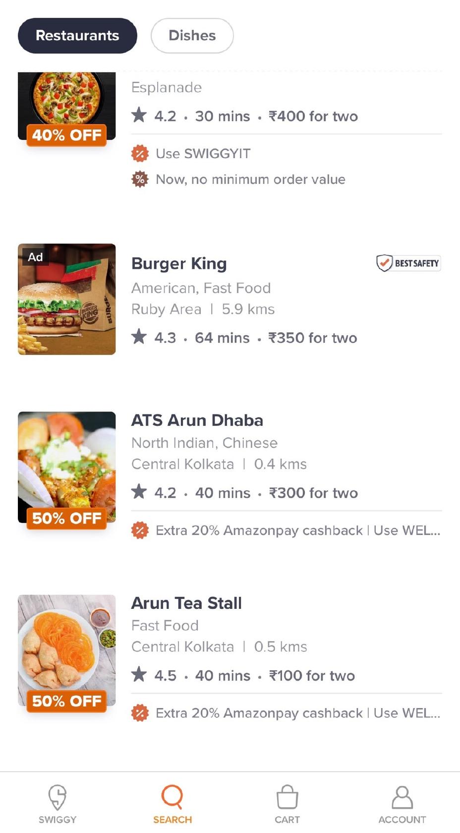 Arun Tea Stall menu