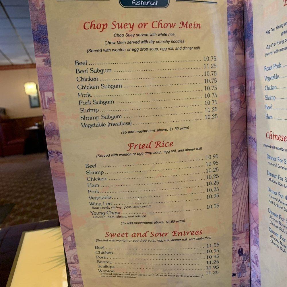 Menu at Wing Lee Chinese Restaurant, Sterling Heights