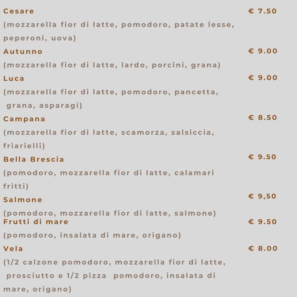 Menu At Ristorante Pizzeria Regina Major Manerbio