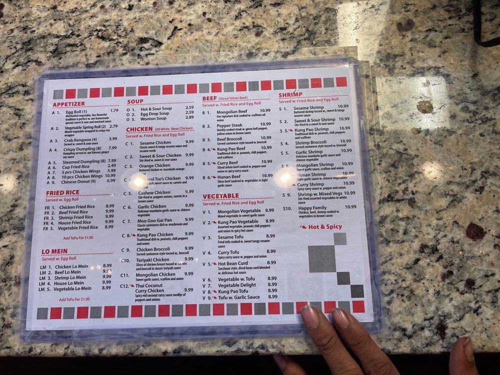 Menu at Magic Wok restaurant, Birmingham