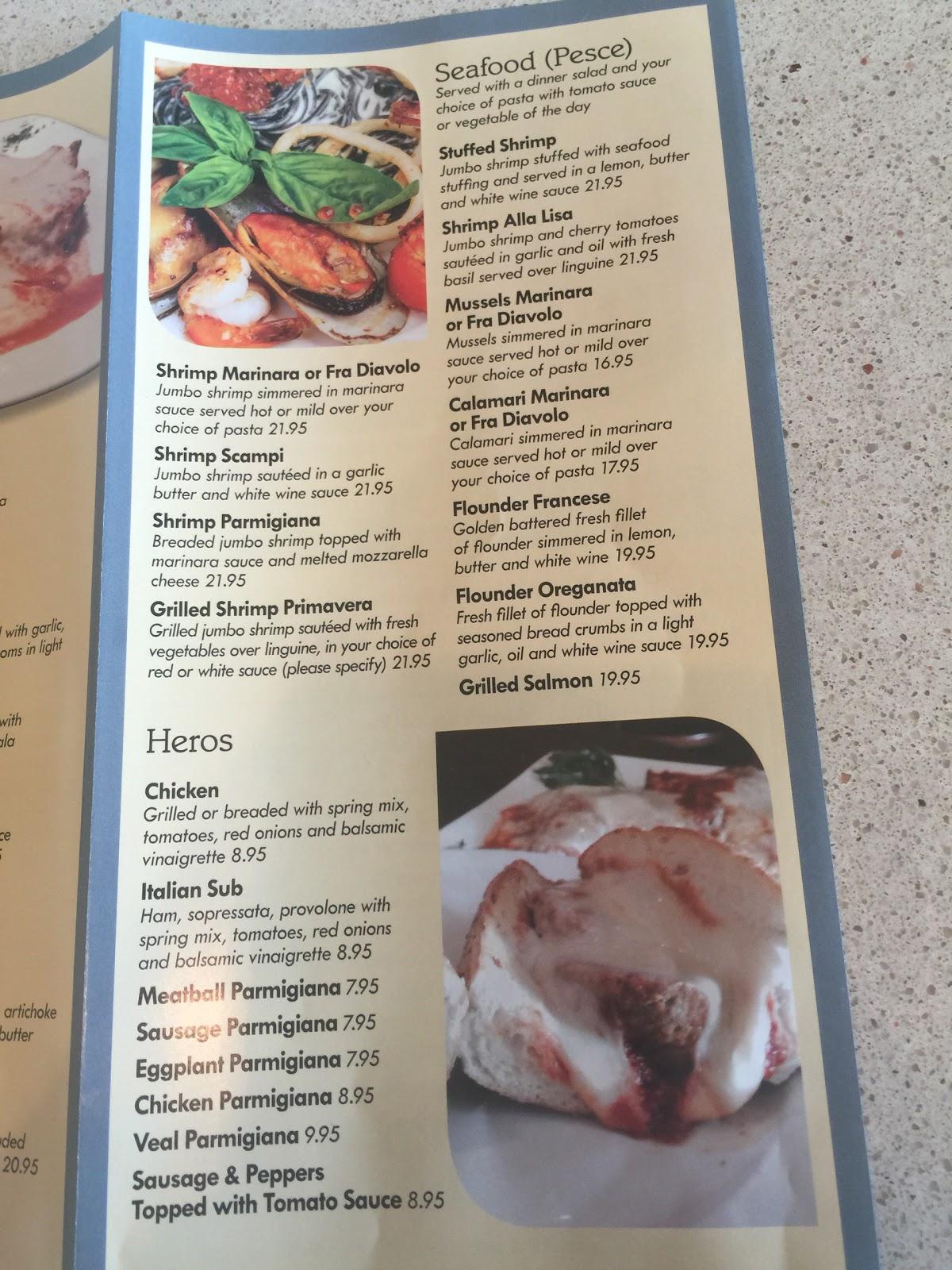 Menu at Asaro's Of Venice Pizzeria Restaurante, Nokomis