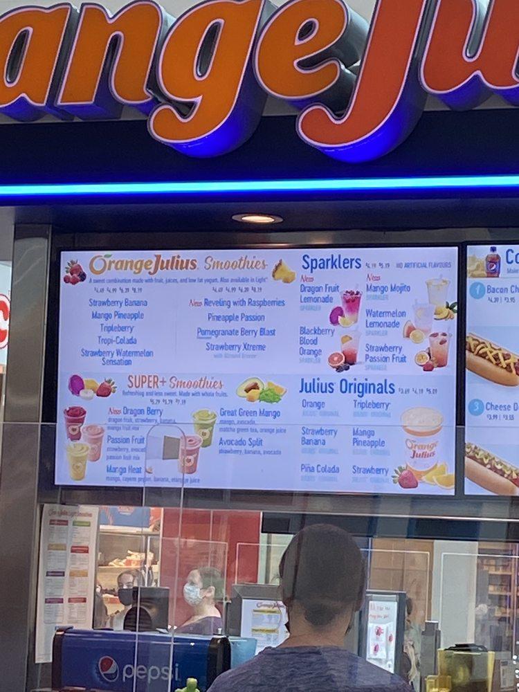 Menu at Orange Julius pub & bar, Langley Township, Fraser Hwy k4