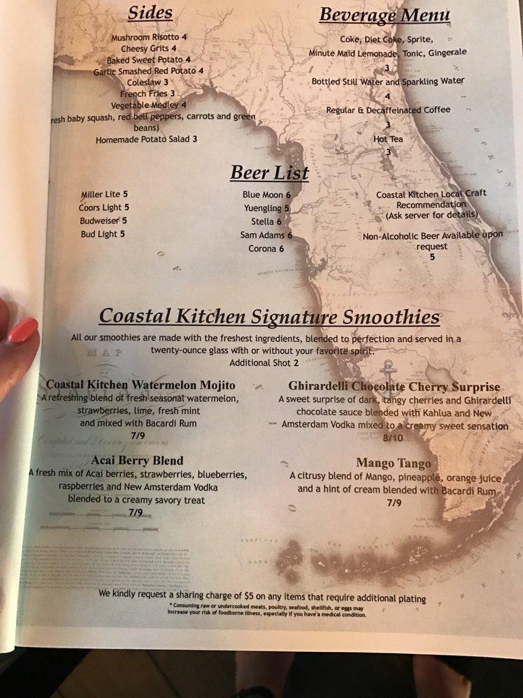 Menu at Naples Coastal Kitchen pub & bar, North Naples