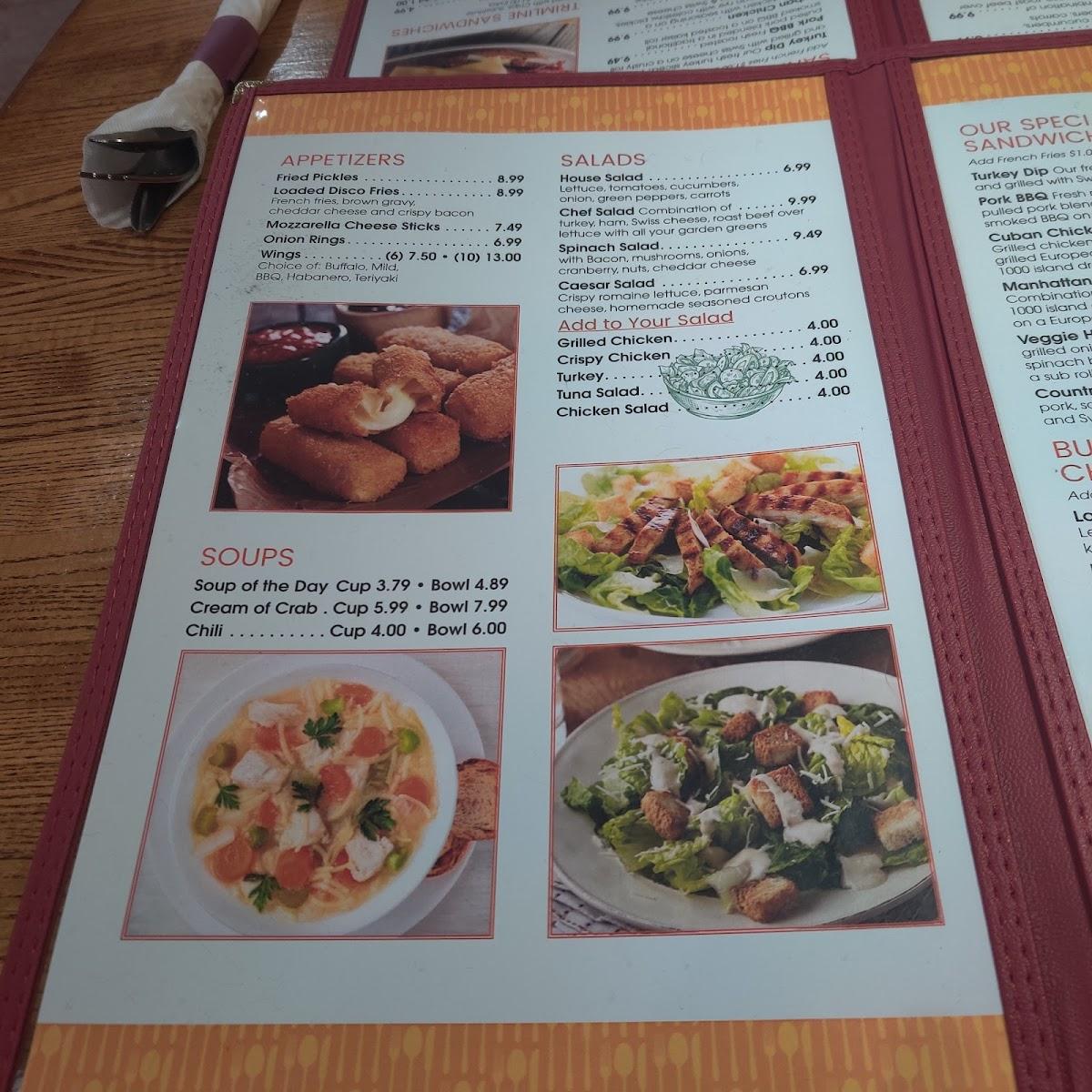 Menu at Odessa Diner restaurant, Middletown