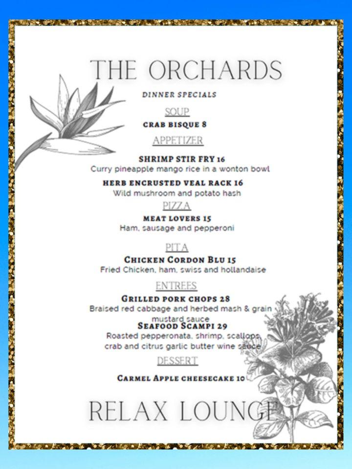 Menu At The Orchards Restaurant Chambersburg 3338