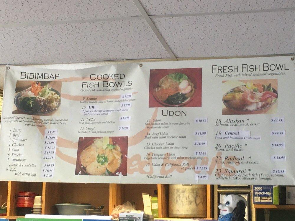 Menu at Red Bowls Restaurant, Seattle