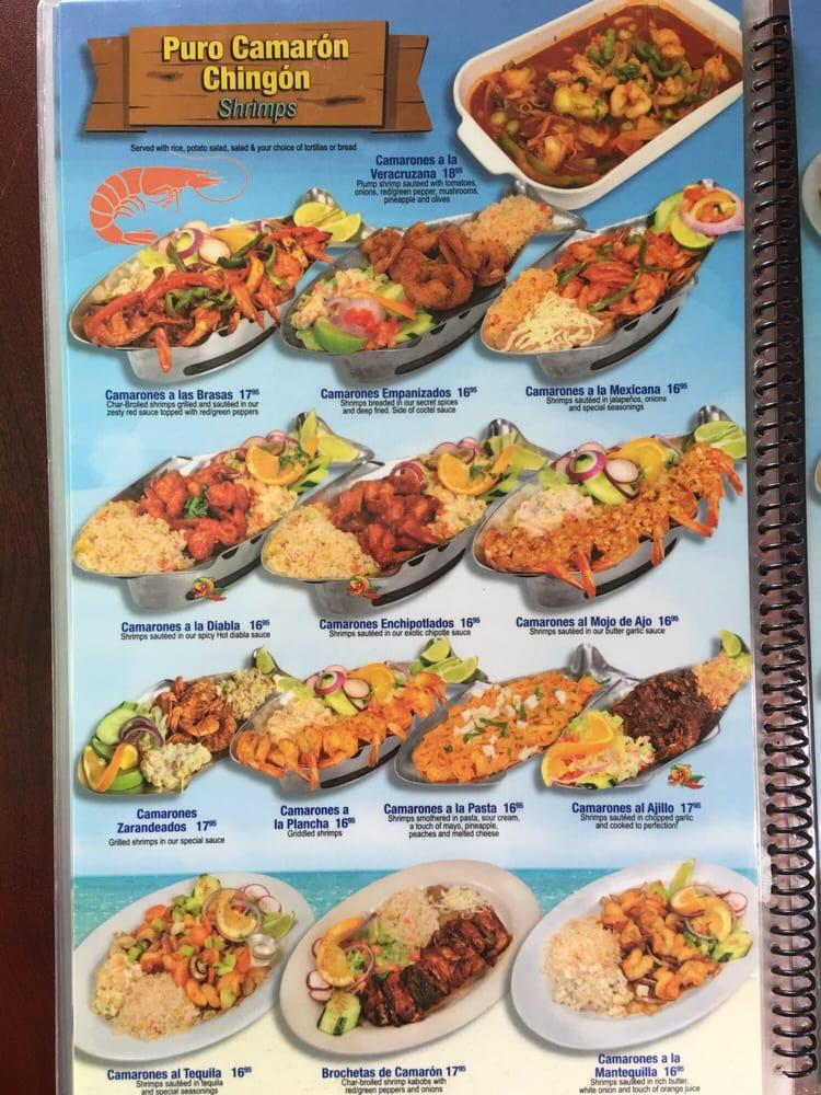 Menu at La Canoa restaurant, Waukegan