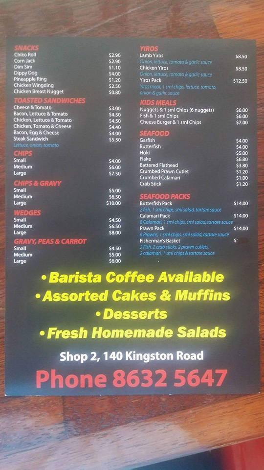 Menu at Muncho's on Kingston restaurant, Port Pirie
