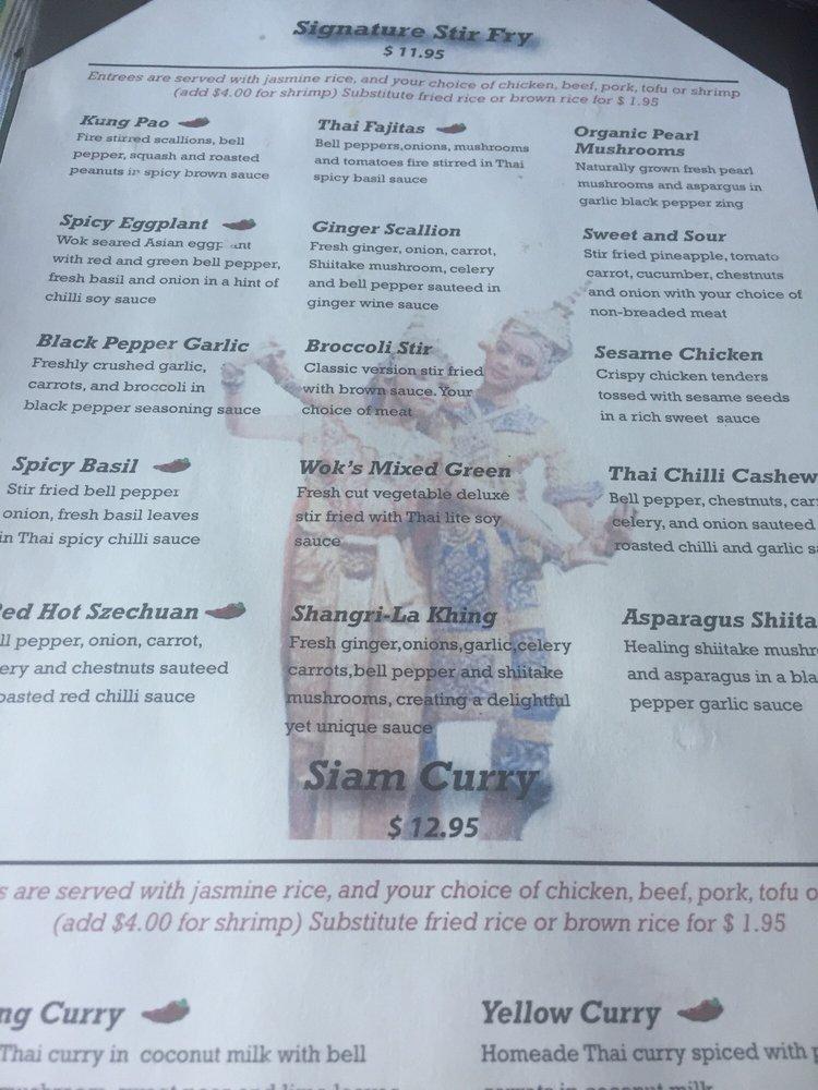 Menu at Tantra Asian Bistro restaurant, Davenport