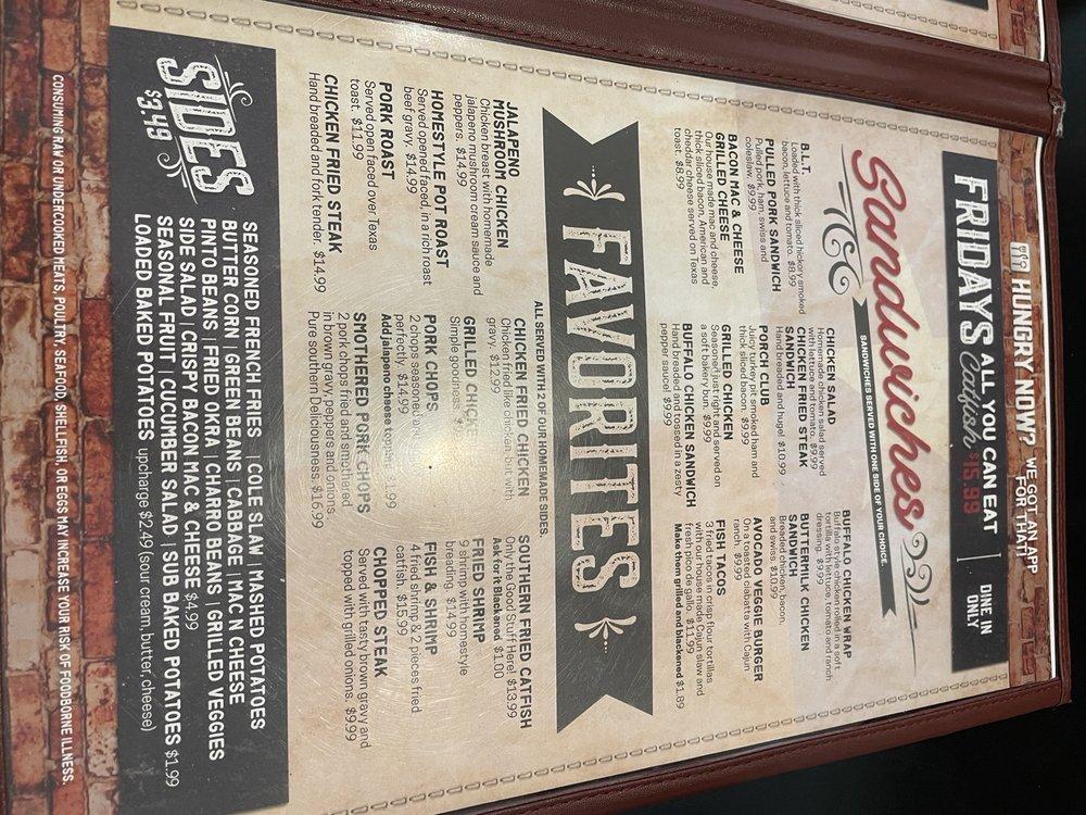 Menu at The Porch Arlington fast food, Arlington