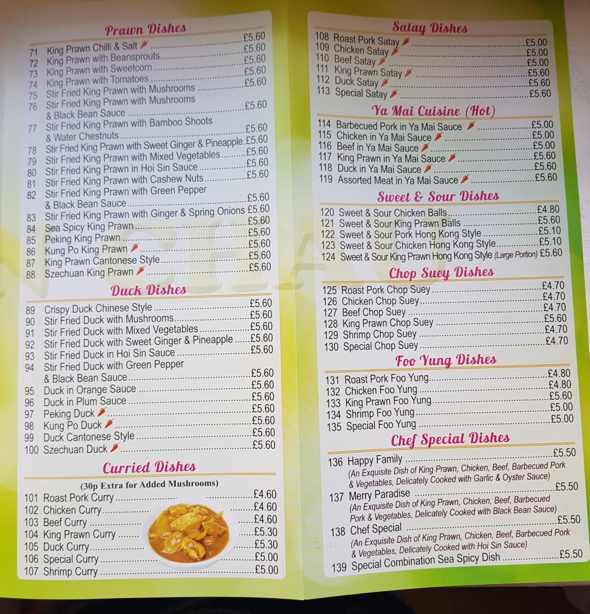 Menu At Golden Chau Fast Food, Loughborough, 80 Derby Rd