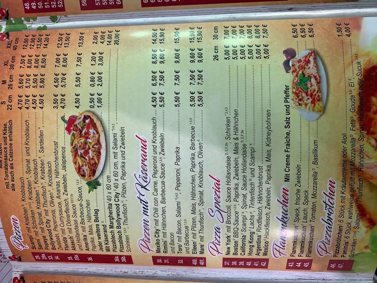 Menu at Pizza Boys, Hagen