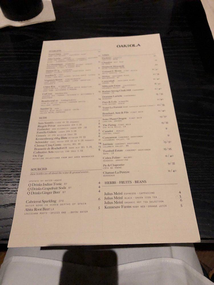 Menu At Oak Ola Restaurant Tampa   R2cd Oak And Ola Menu 2022 10 1 