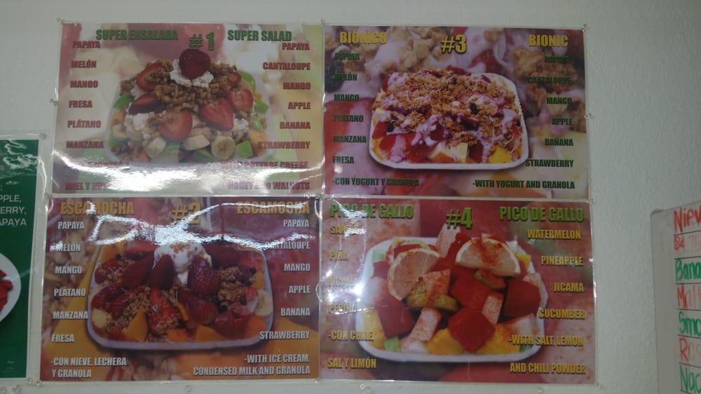 Menu at Oasis Tropical Ice Cream desserts, Porterville, W Olive Ave