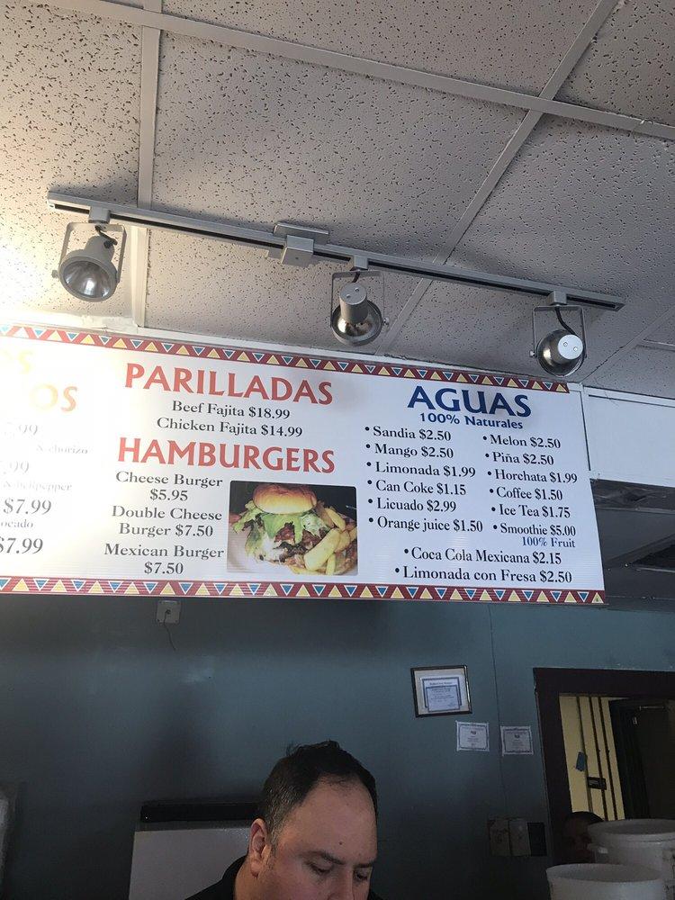 Menu at la luna azul mexican restaurant, San Antonio