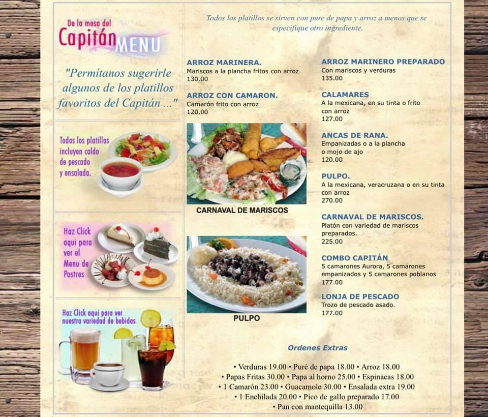 Menu at Mariscos Villa del Mar restaurant, Ciudad Juarez, Avénida dé las  Américas 1400