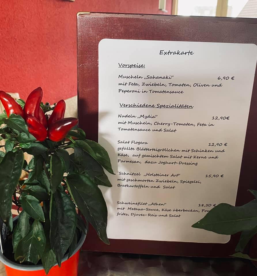 Speisekarte von Restaurant Mythos, Moers