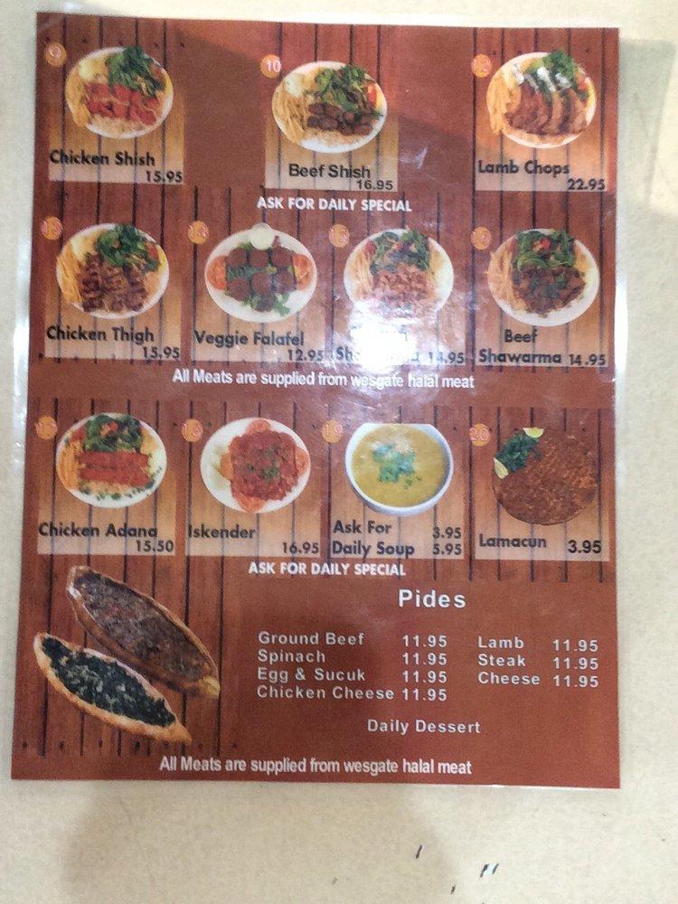 Menu au Best Kabab restaurant, Edmonton, 127 Street NorthWest