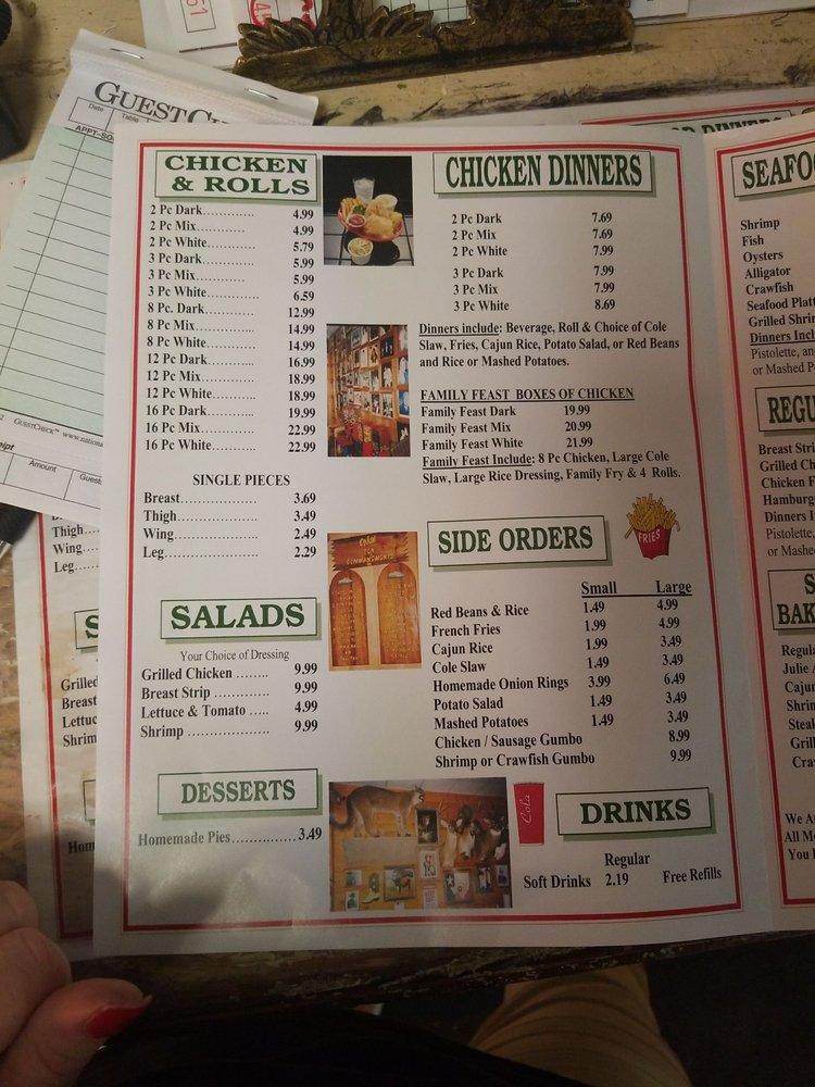 Menu at Fausto's Family Restaurant, Kinder, US165