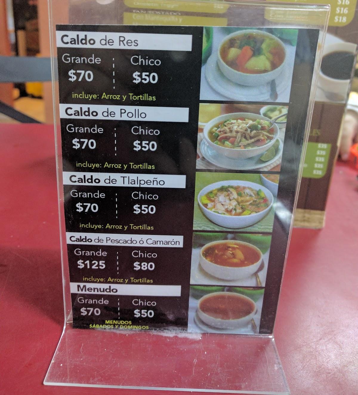 Menu at Laredo's Parrillita restaurant, Nuevo Laredo, C. 15 de