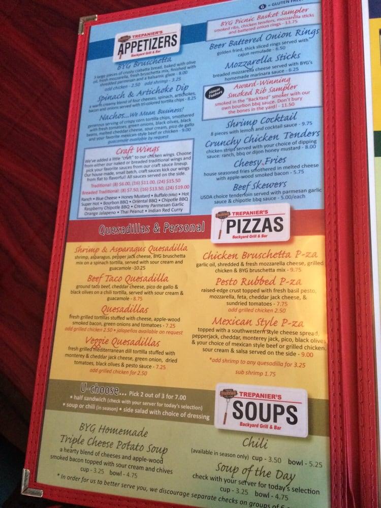 Menu at Kurtev's Backyard Bar and Grill, Fond du Lac
