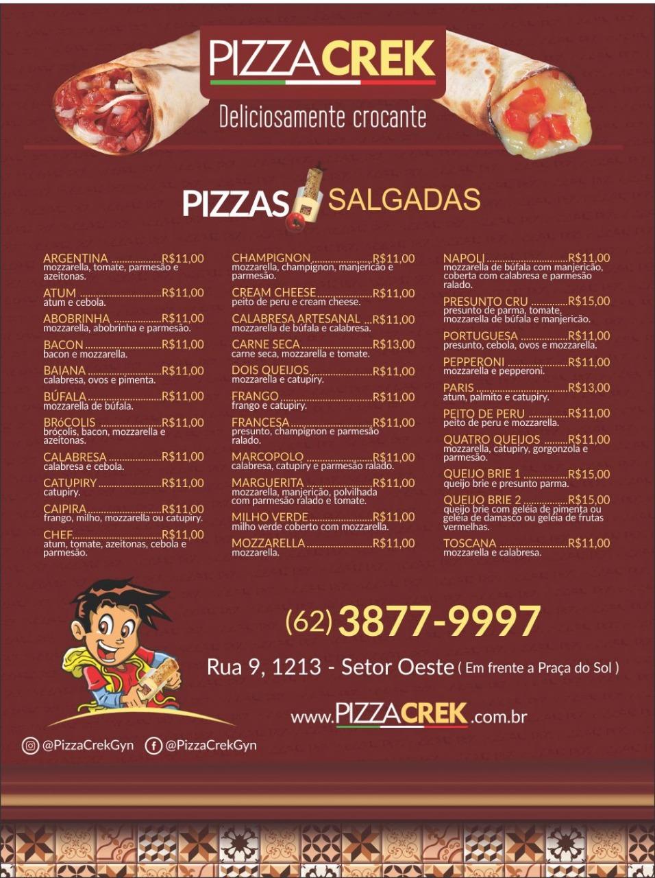 📍 PIZZA CREK (@pizzacrekgyn), St Oeste, Goiânia – GO Já comeram pizza
