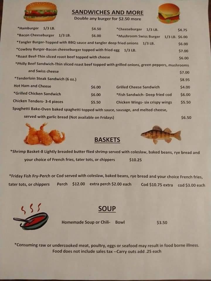 Menu at Laona Bar and Grill, Laona