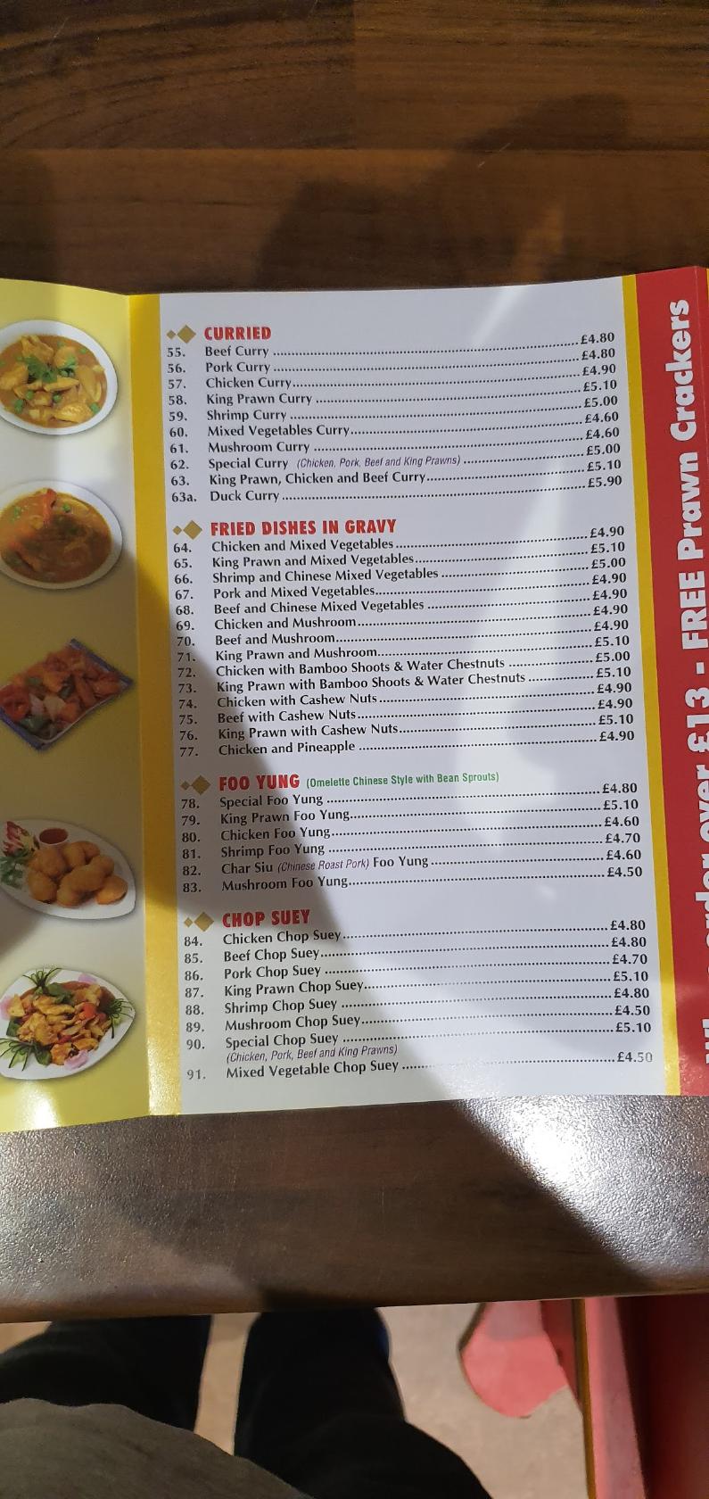 Menu at Greatwall Hot Food Takeaway restaurant, Haxey