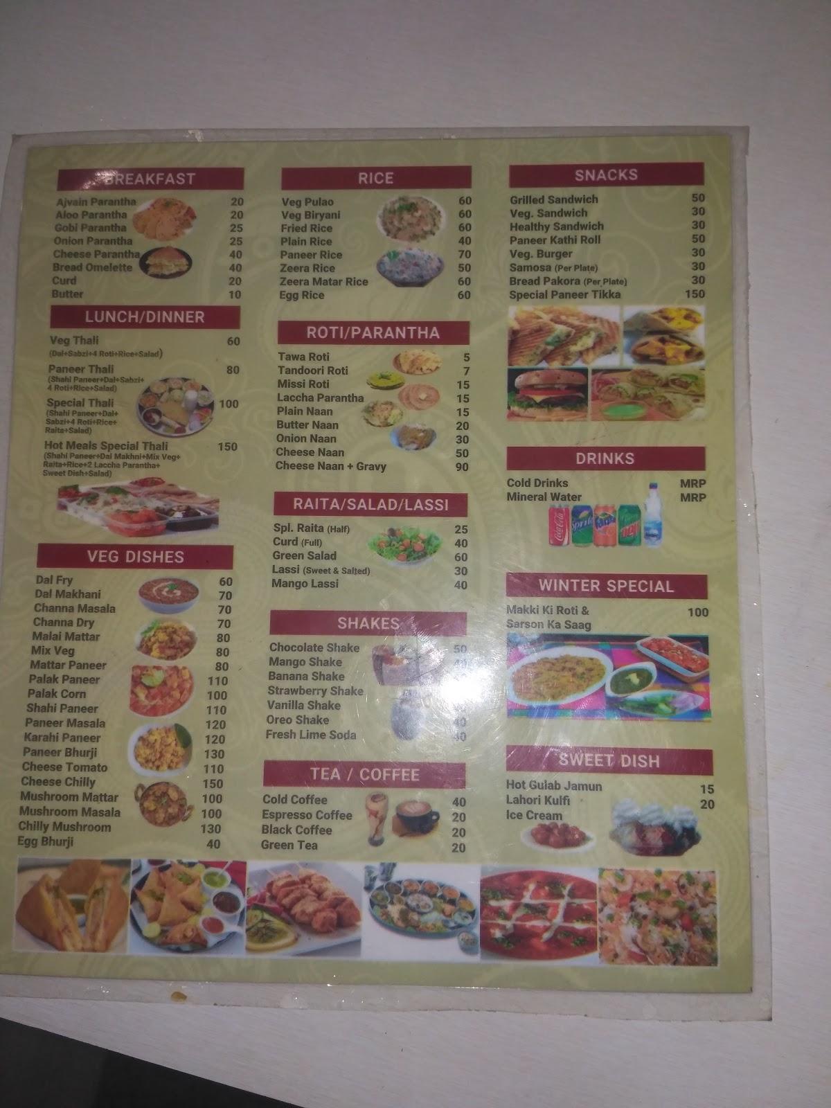 Menu at Hot Meals, Sahibzada Ajit Singh Nagar, S.C.O 37
