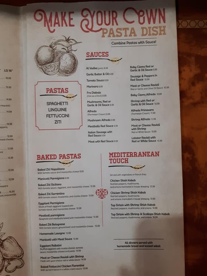 Carta del restaurante Wood Fired Oven, Grottoes, 75 Augusta Ave