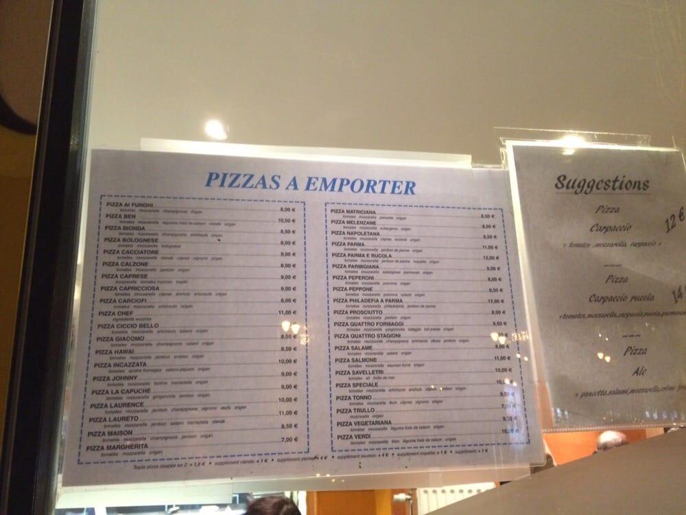 Menu au Cosi Com'e, Forest, Pl. de l'Altitude Cent 3