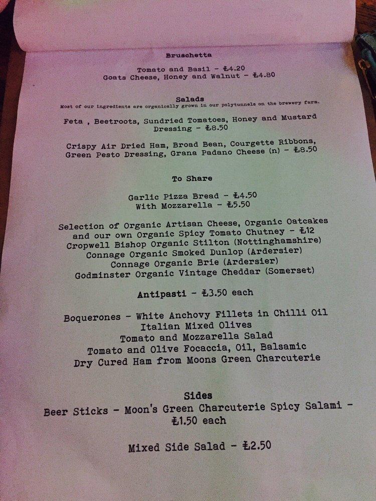 Menu at Black Isle Bar & Rooms, Inverness
