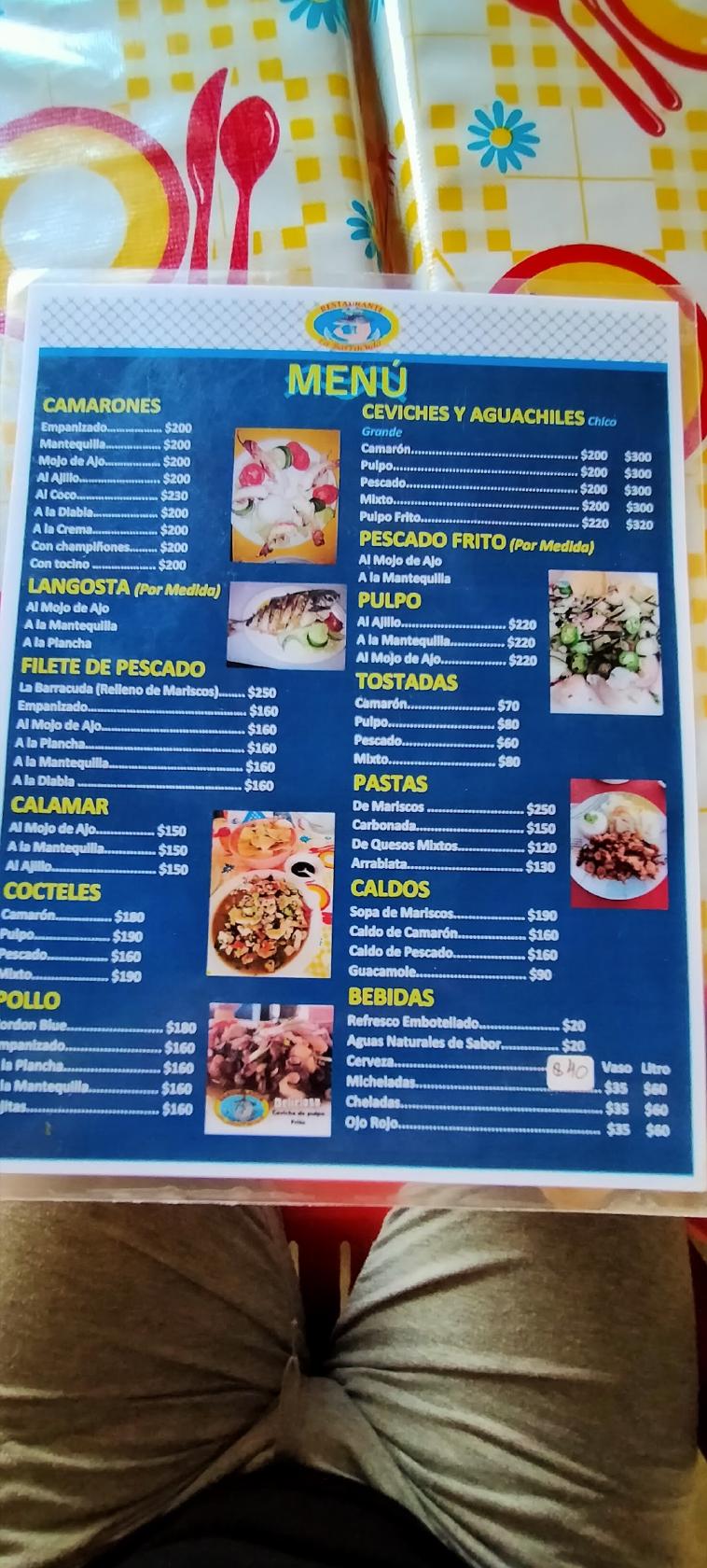Carta de La Barracuda, Holbox