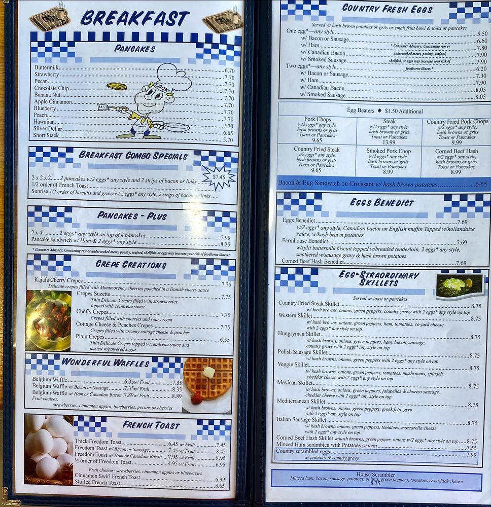 Carta del restaurante Blueberry Hill Pancake House, Indianapolis, 10289